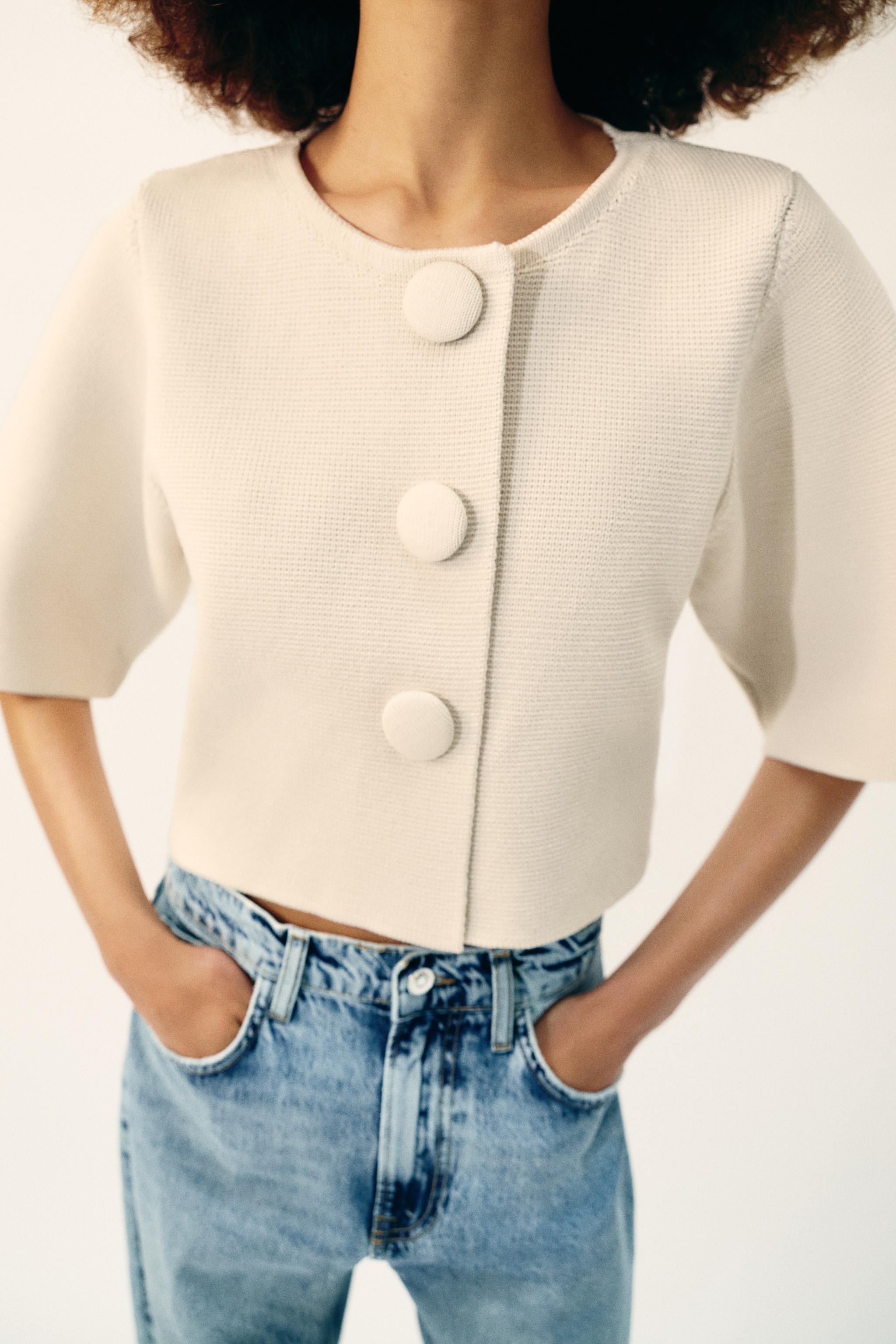 CROPPED KNIT CARDIGAN